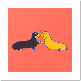 Dachshund Kisses Posters and Art